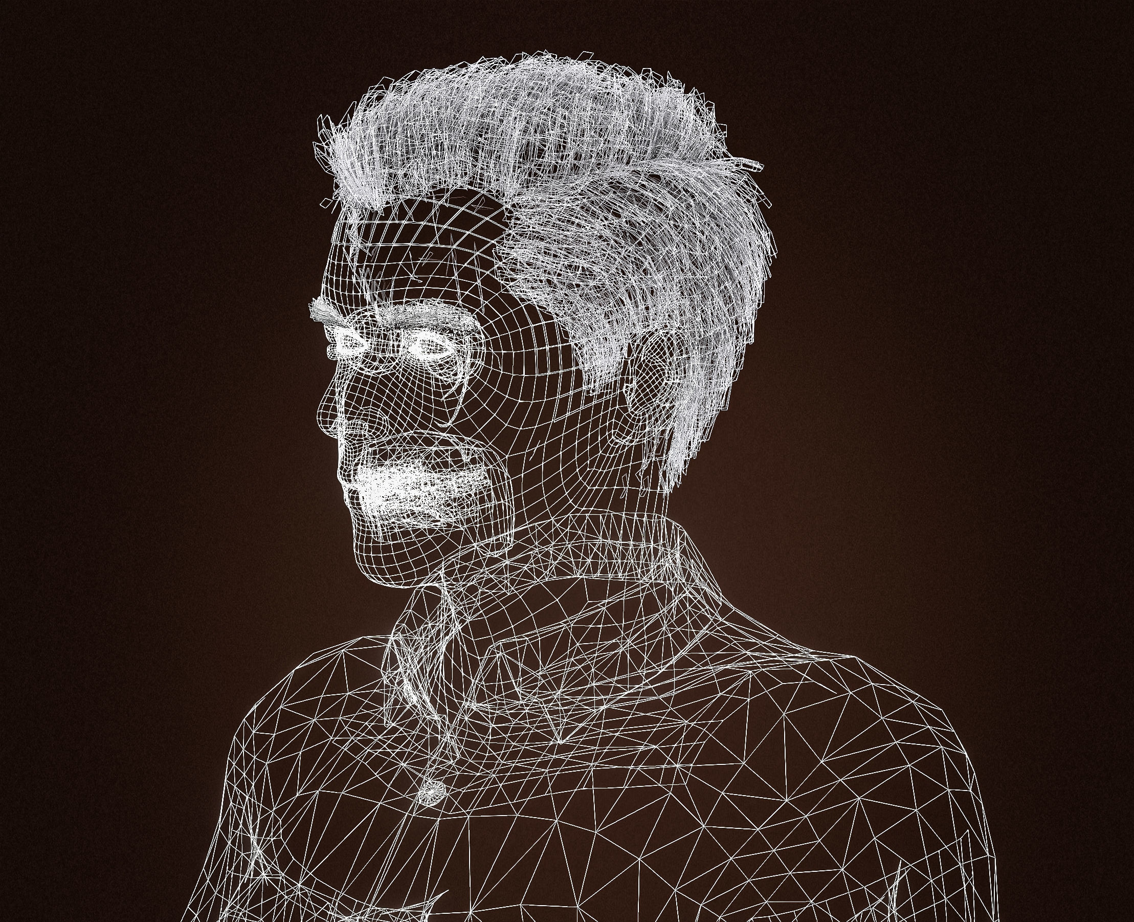 High Quality Realistic Casual Man Hawaiian Shirt Low-poly 3D model_18