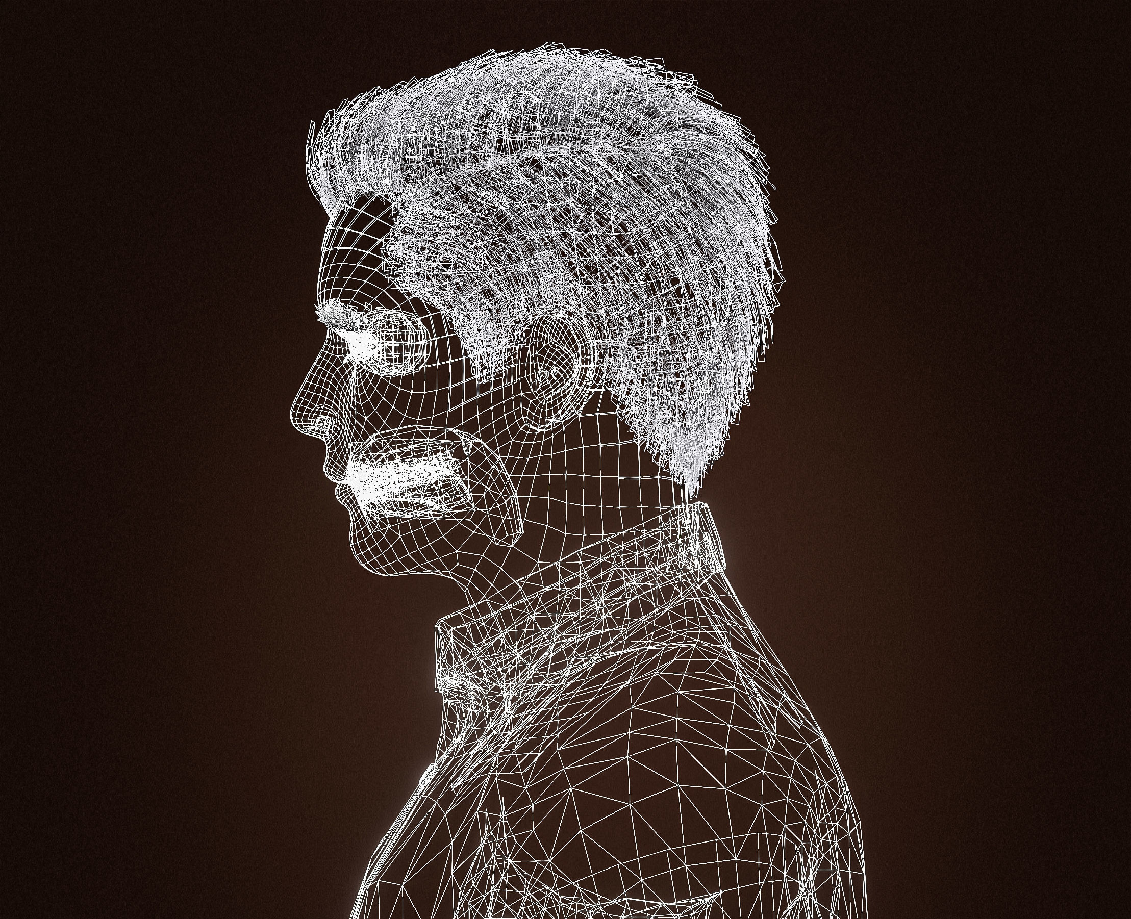 High Quality Realistic Casual Man Hawaiian Shirt Low-poly 3D model_19