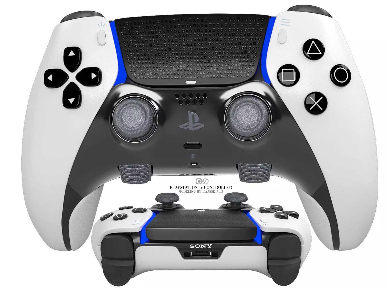 Sony PlayStation 5 DualSense Edge Controller 3D model