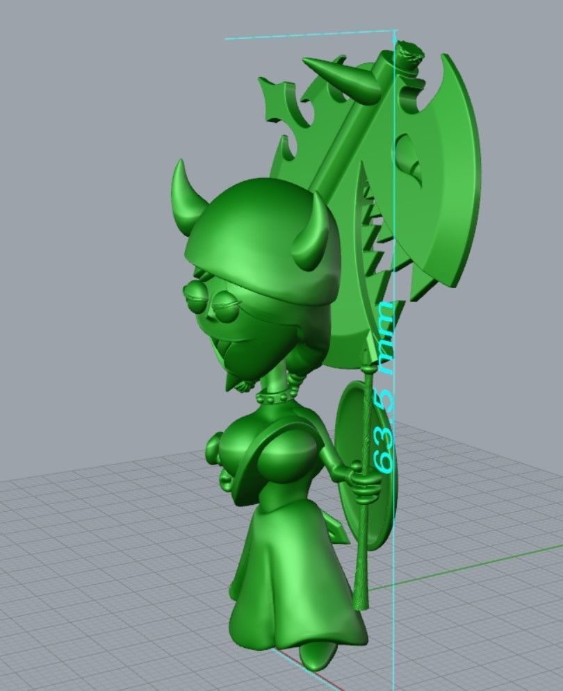 Woman Warrior 3DM STL OBJ model for 3D printing and CNC 3D print model_11