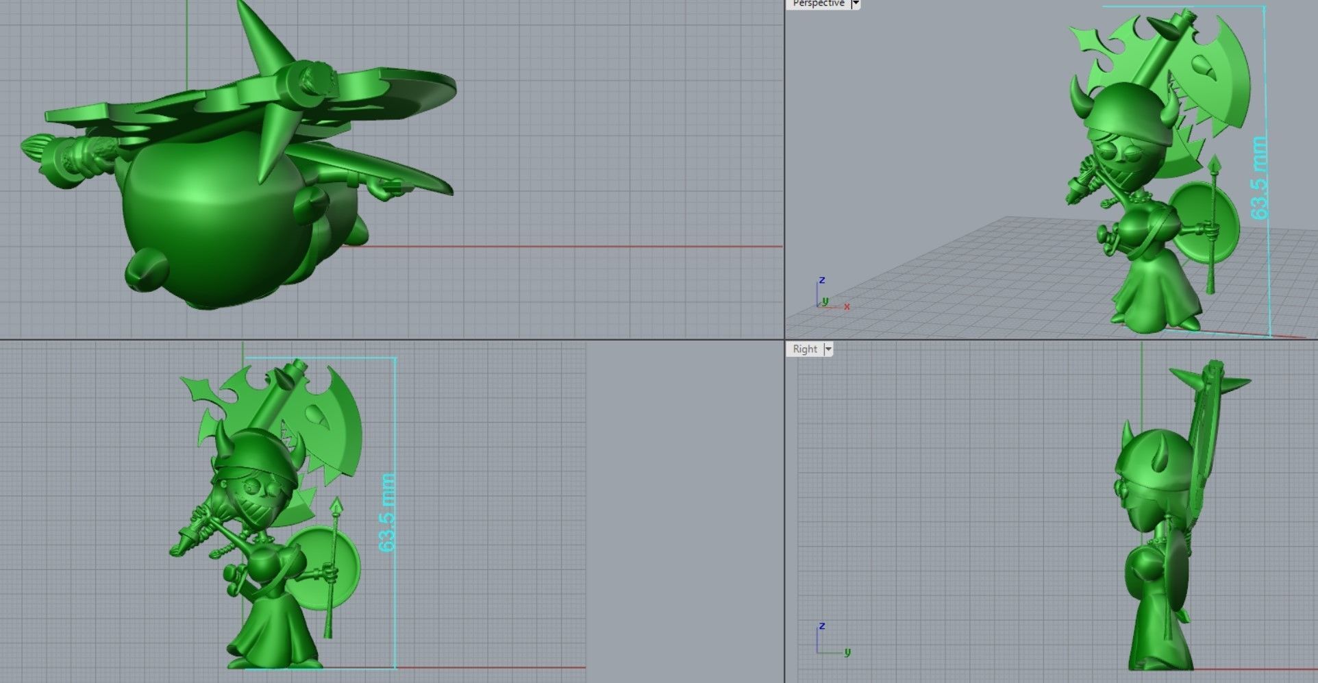 Woman Warrior 3DM STL OBJ model for 3D printing and CNC 3D print model_8