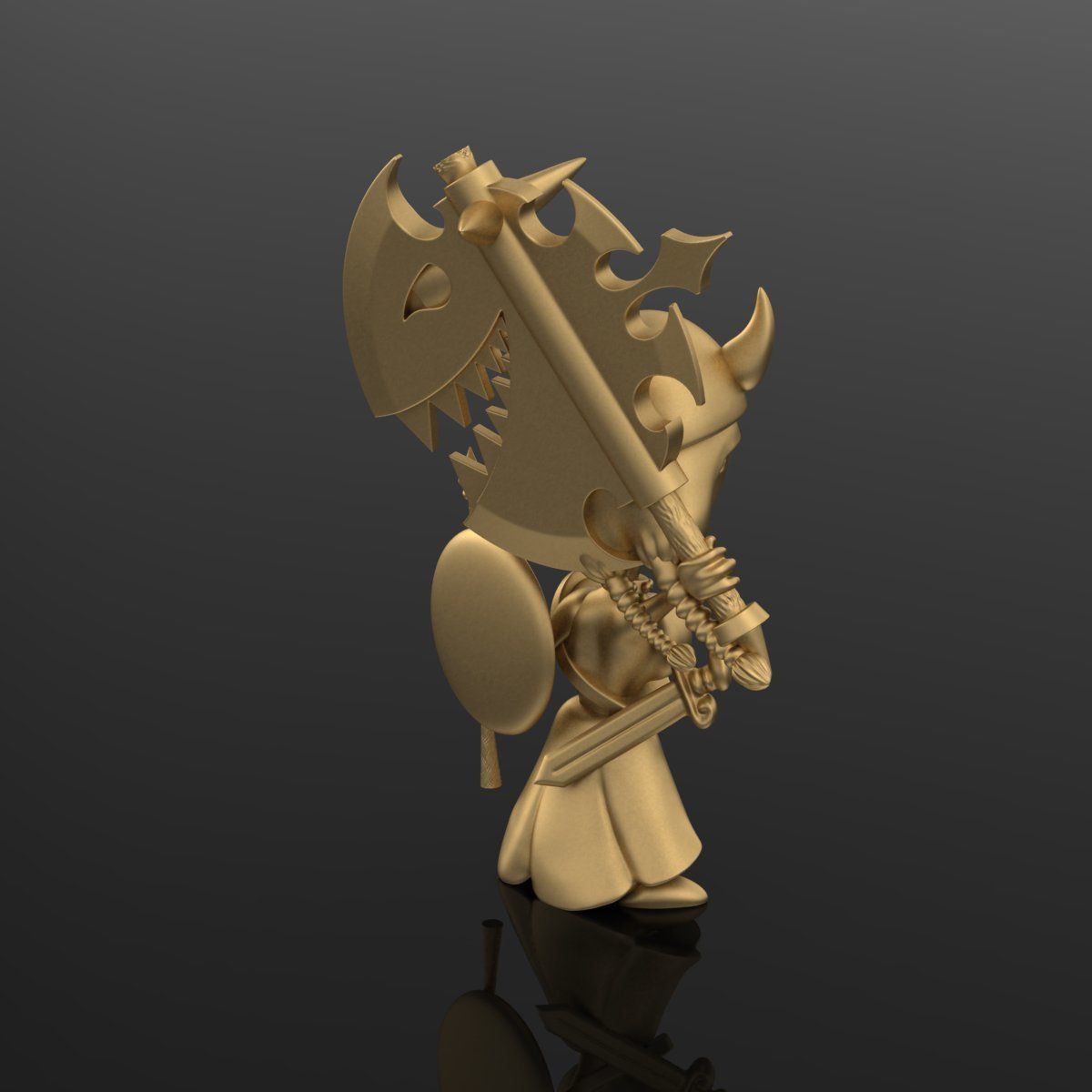 Woman Warrior 3DM STL OBJ model for 3D printing and CNC 3D print model_5