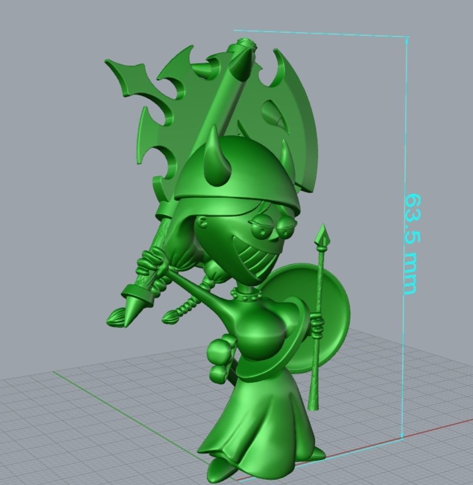 Woman Warrior 3DM STL OBJ model for 3D printing and CNC 3D print model_9