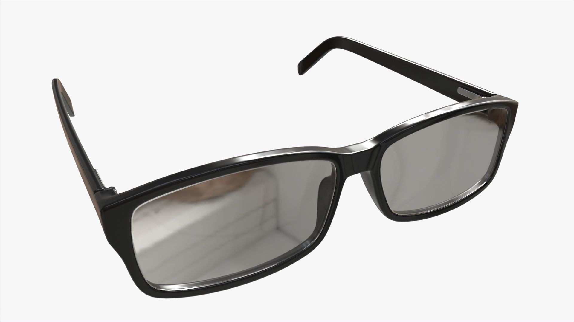 Modern Cat Eye-shaped glasses 3D model_1