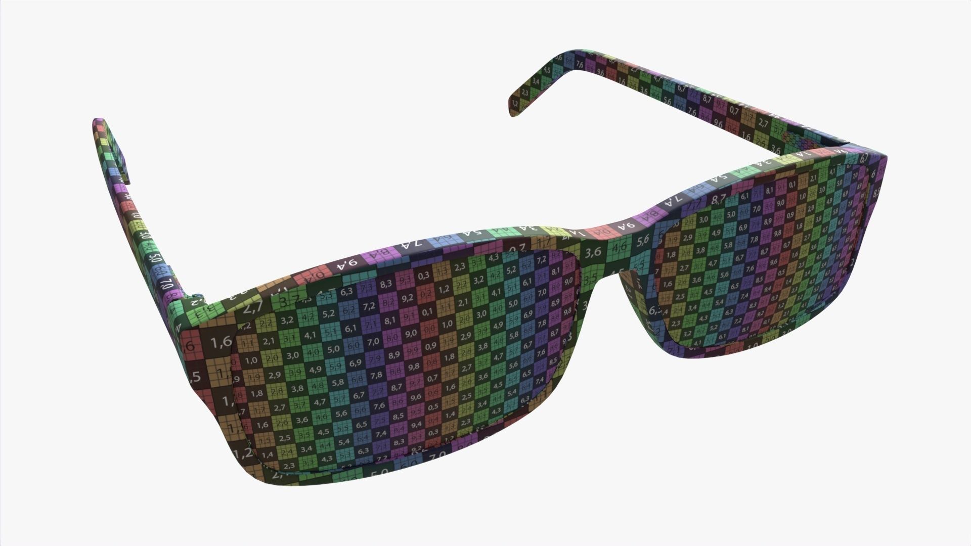 Modern Cat Eye-shaped glasses 3D model_8