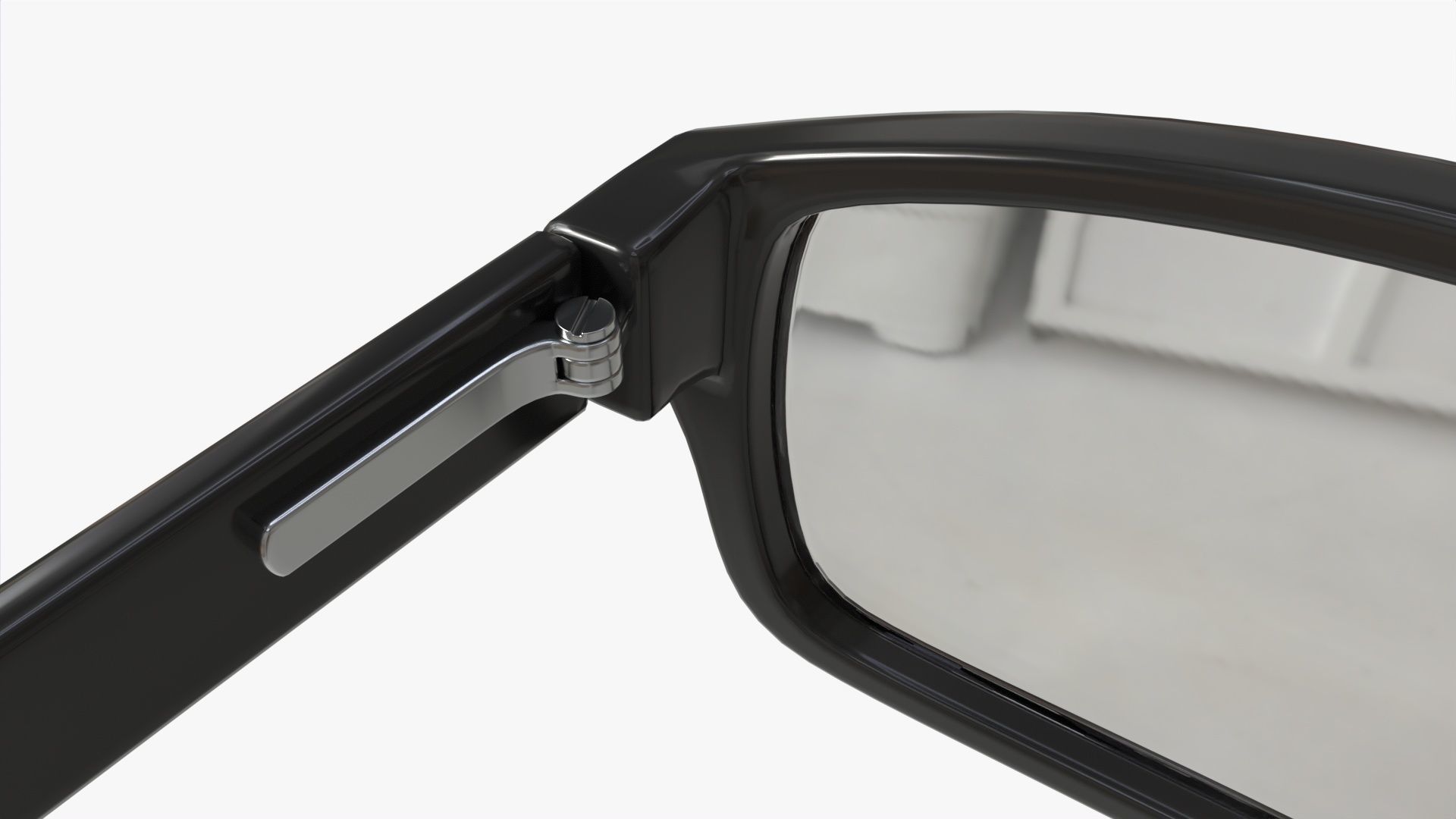 Modern Cat Eye-shaped glasses 3D model_4