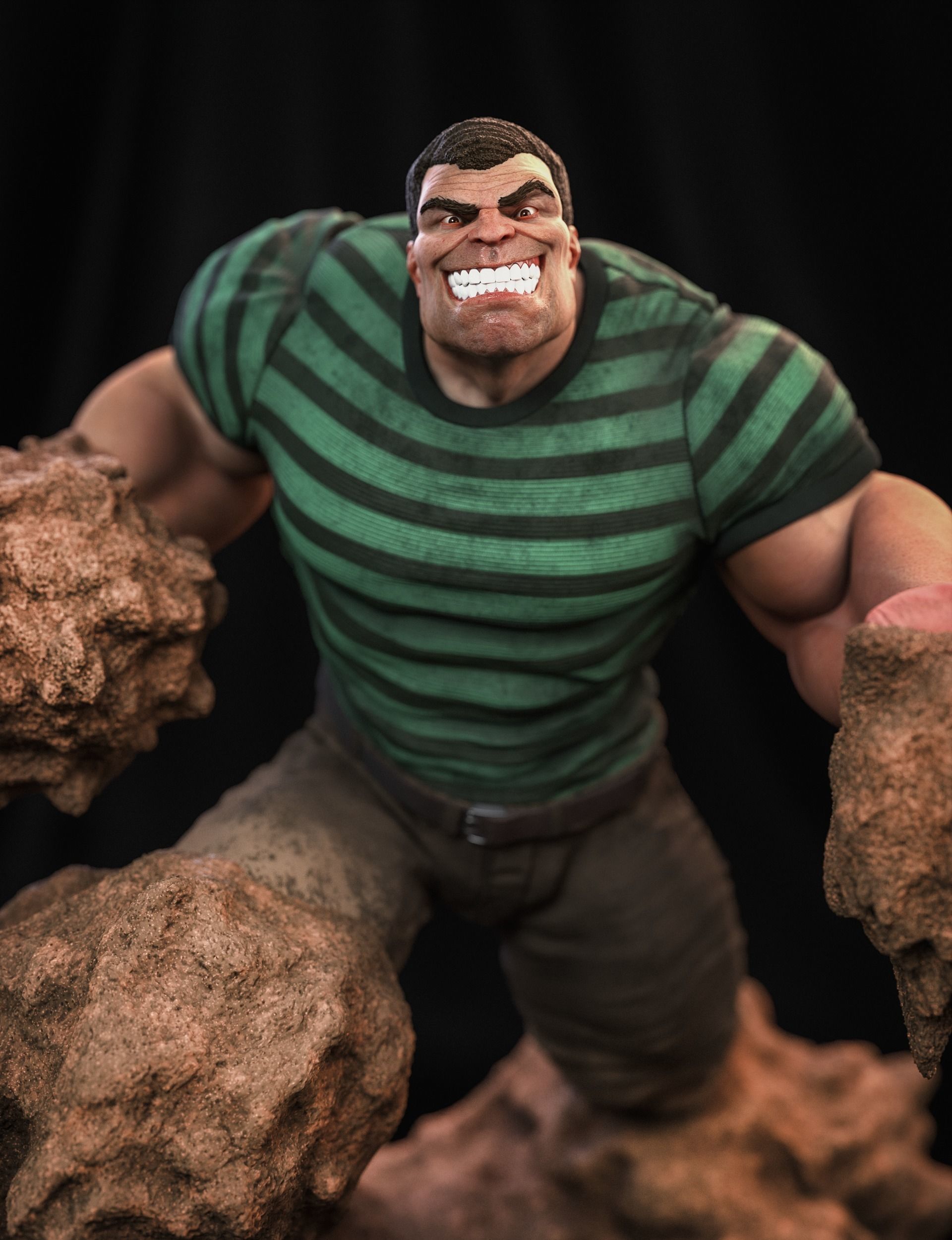 SandMan Statue  3D print model_6