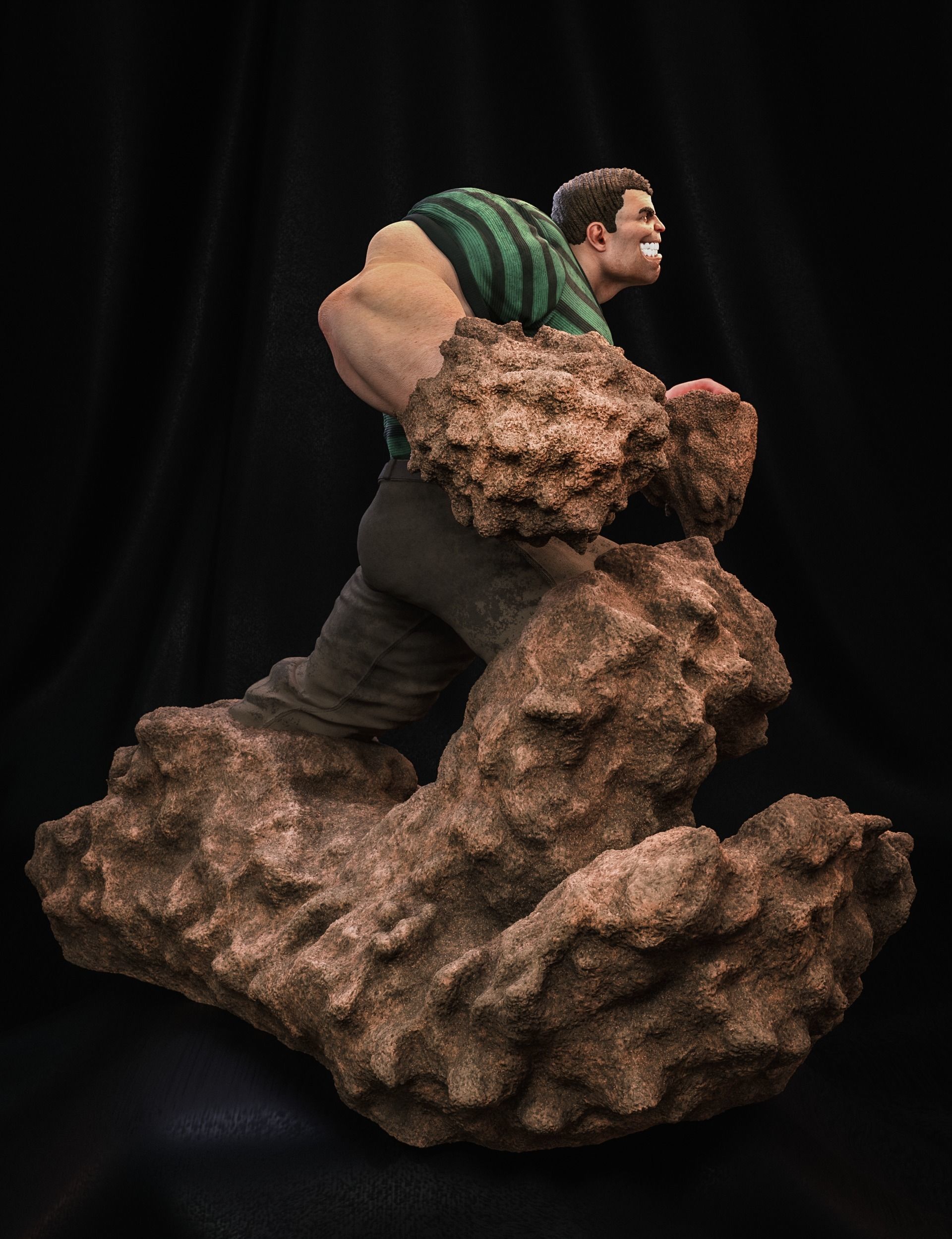 SandMan Statue  3D print model_1