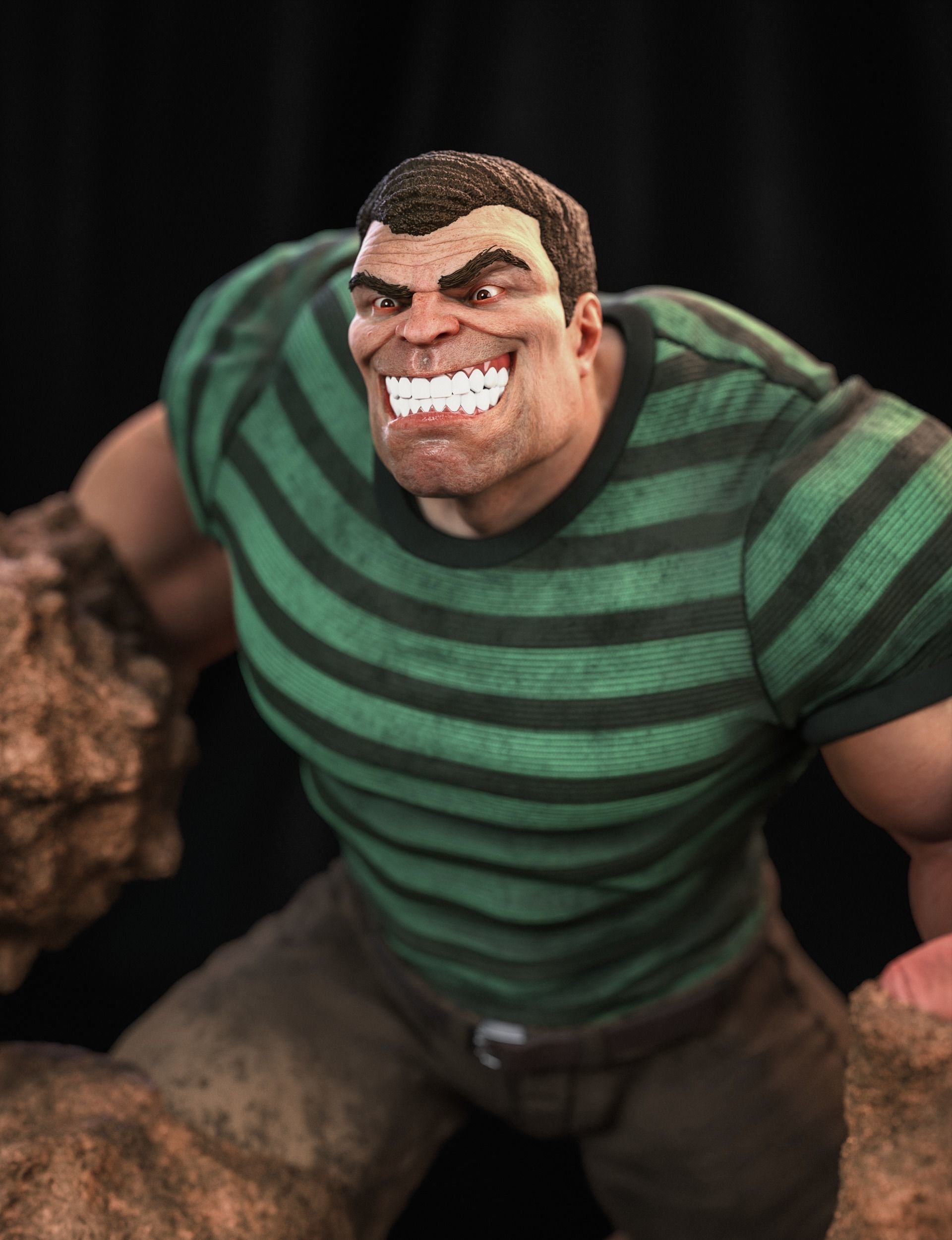 SandMan Statue  3D print model_7