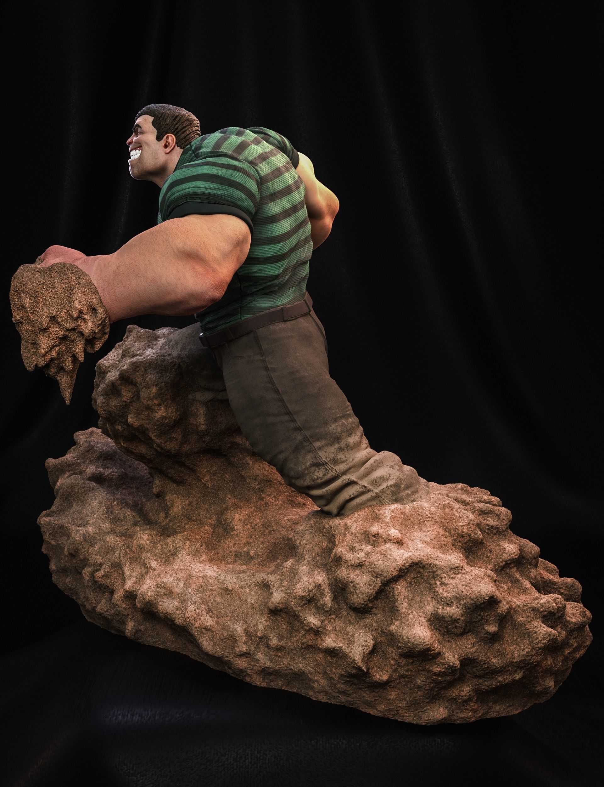 SandMan Statue  3D print model_3