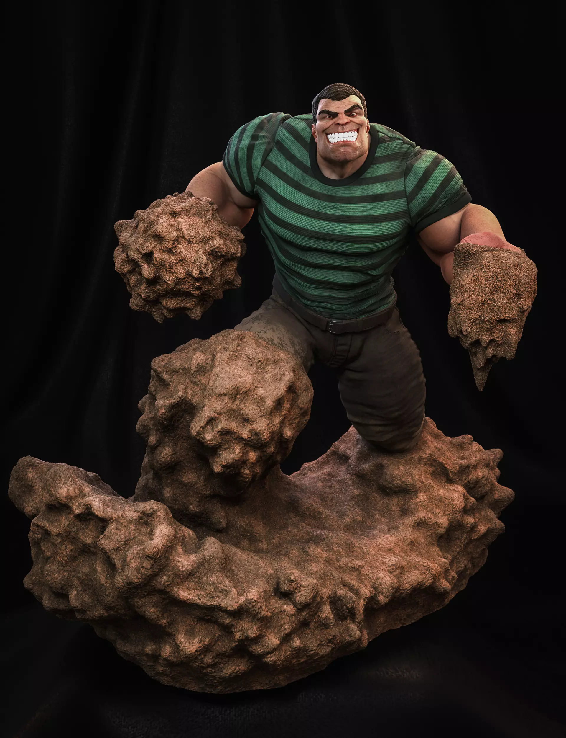 SandMan Statue  3D print model_0