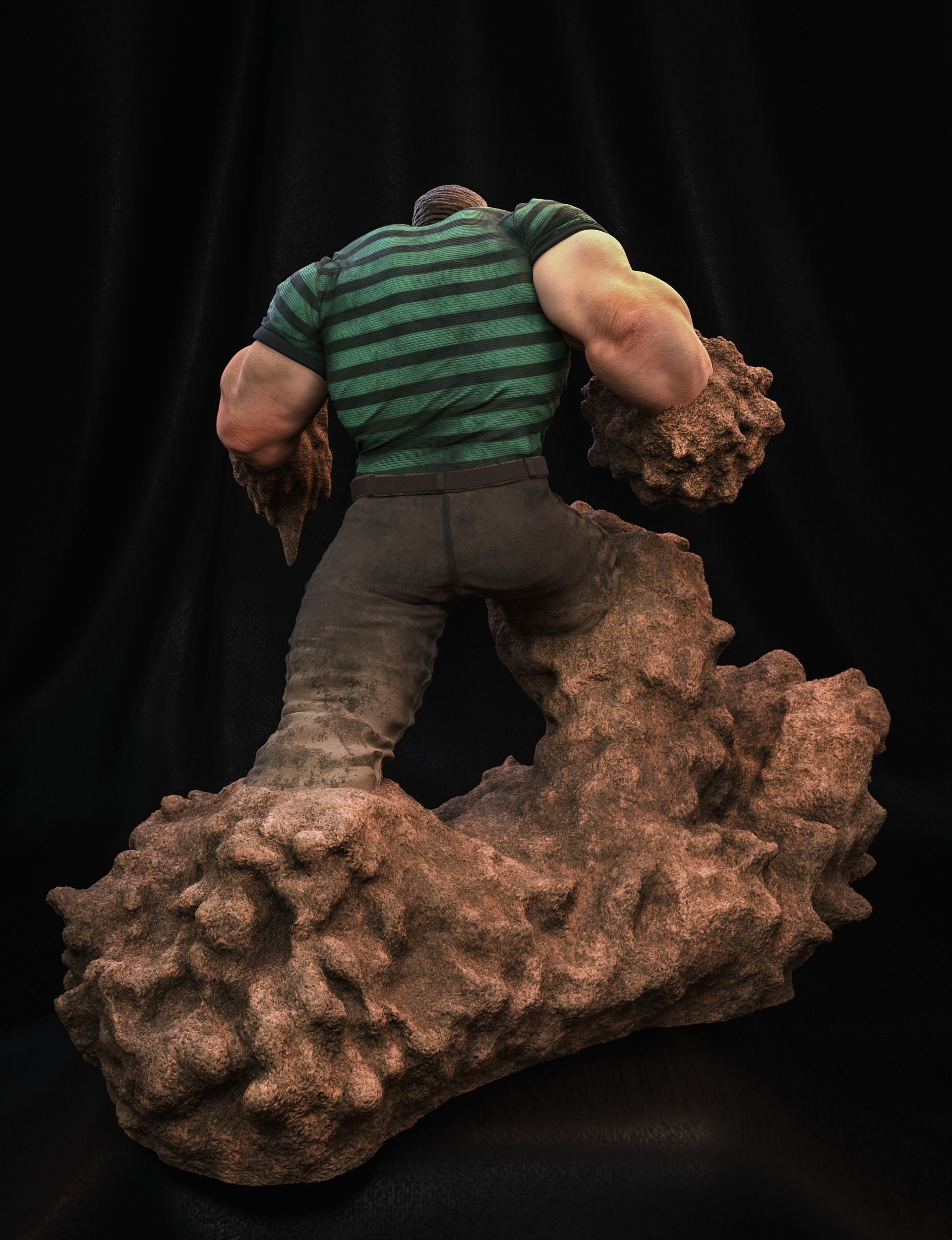 SandMan Statue  3D print model_2