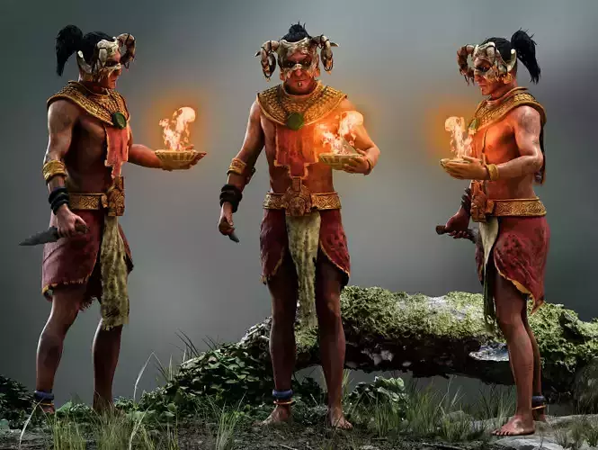 Mayan Predictor Low-poly 3D model