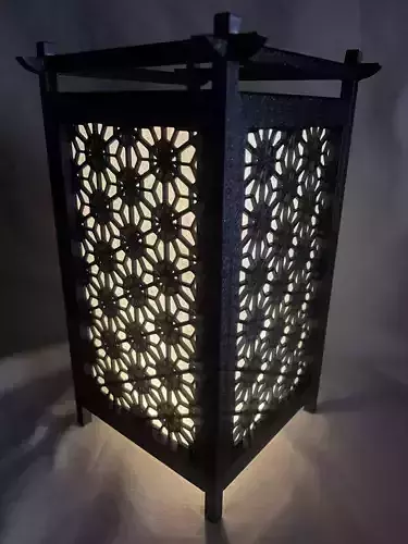 Kumiko Japanese Shoji Lantern - Sakura-Kikkou 3D print model