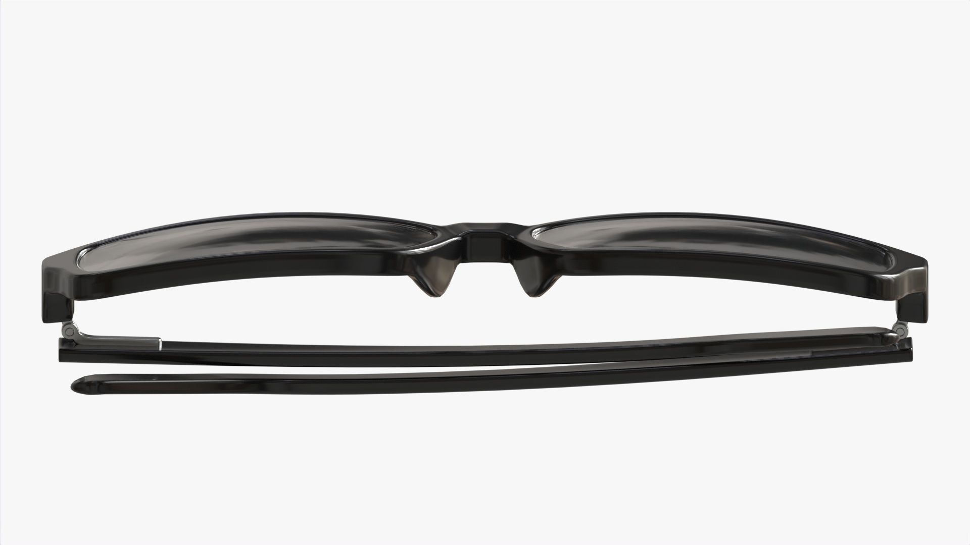 Modern Cat Eye-shaped glasses folded 3D model_4