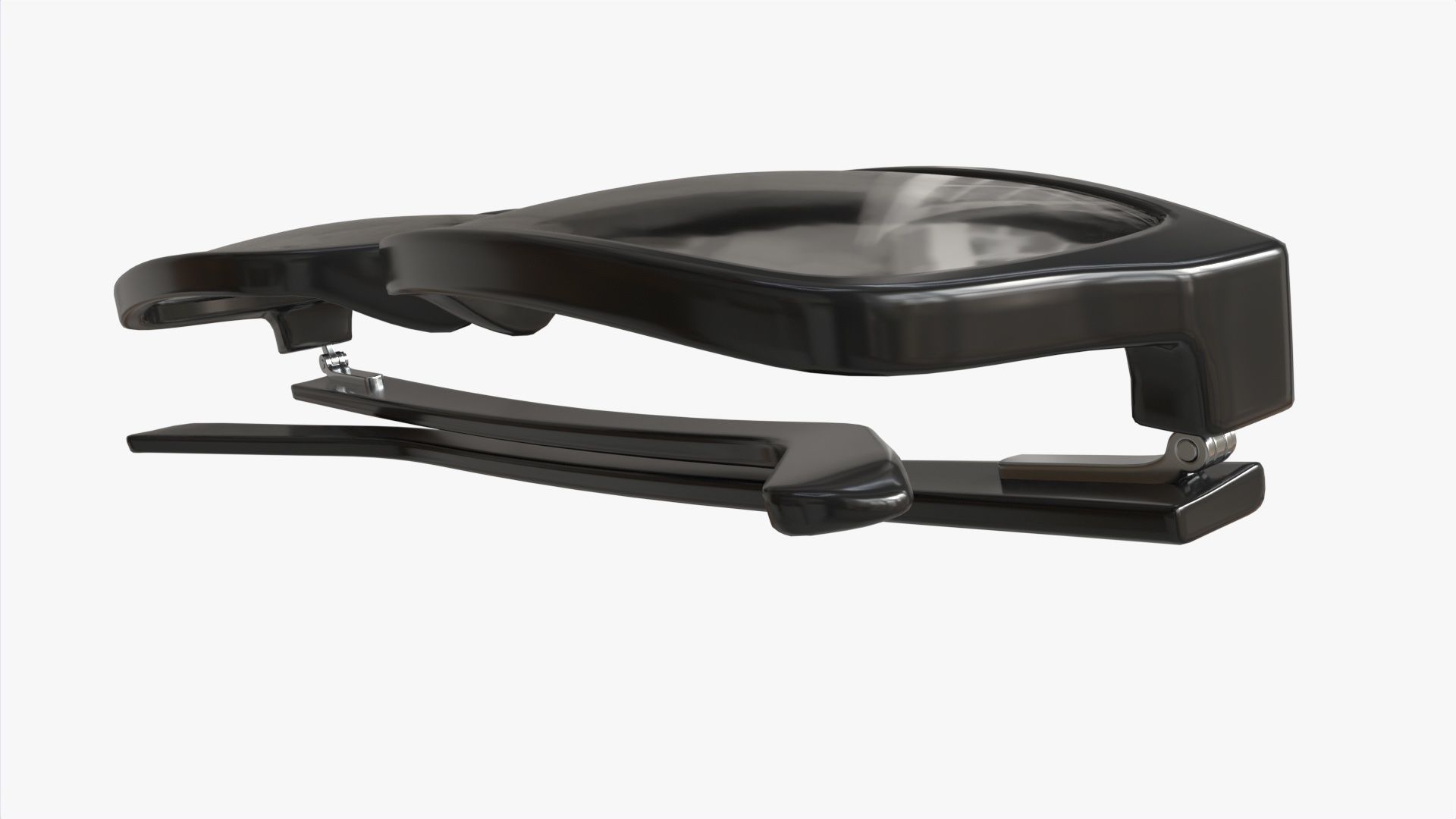 Modern Cat Eye-shaped glasses folded 3D model_2