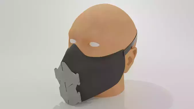 Mask  hinges with opening mechanism 3D print model