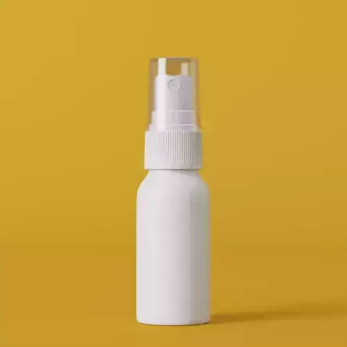 Plastic cosmetic bottle with sprayer 50 ml 3D model