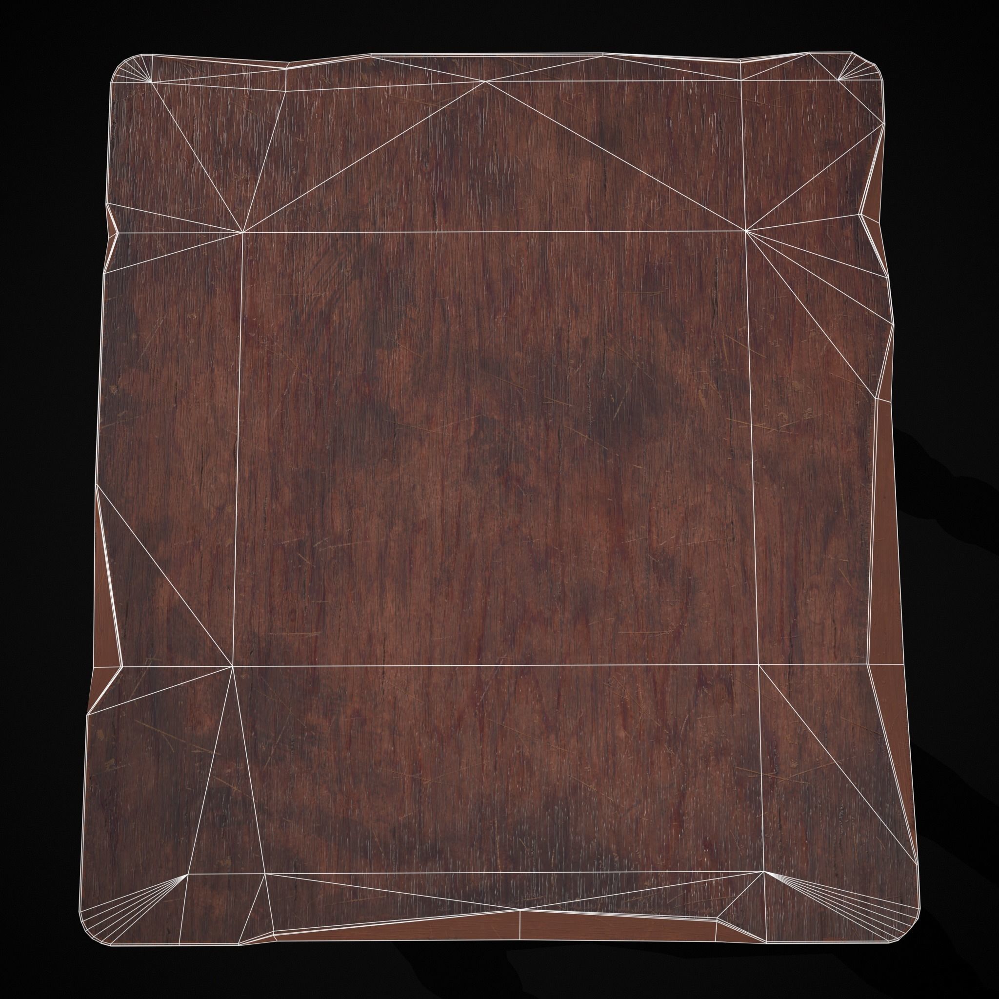 Medieval Antique End Table Low-poly 3D model_8