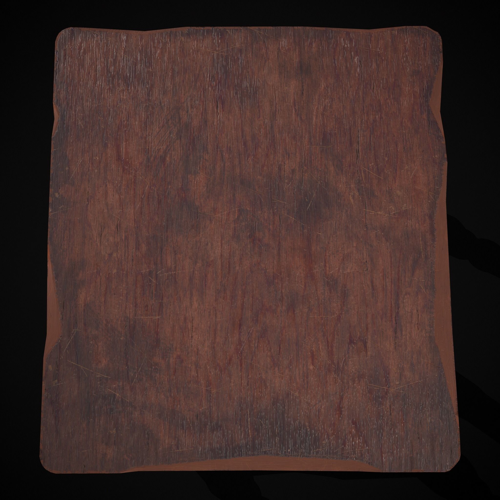 Medieval Antique End Table Low-poly 3D model_7