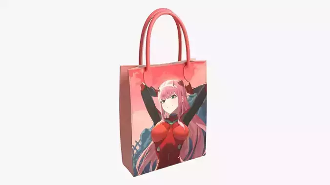 Women Fabric Anime Zero Two Tote Bag