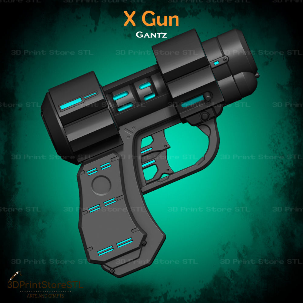 X Gun Cosplay GantZ  - STL File 3D print model_6