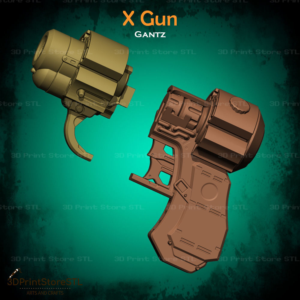 X Gun Cosplay GantZ  - STL File 3D print model_10