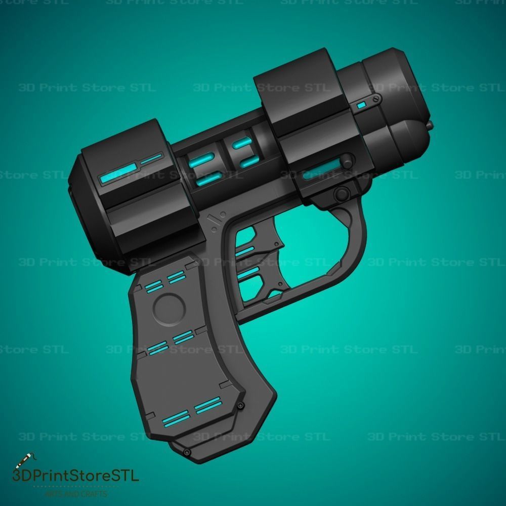 X Gun Cosplay GantZ  - STL File 3D print model_7