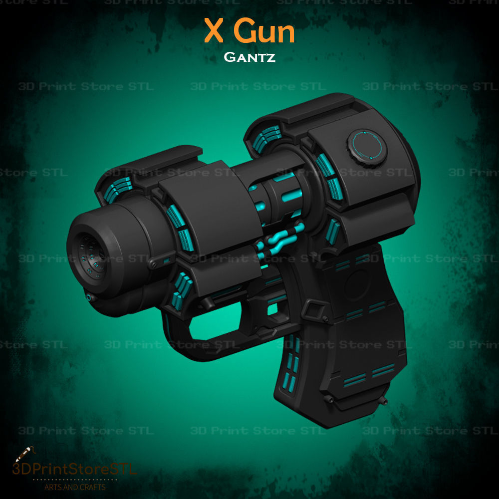X Gun Cosplay GantZ  - STL File 3D print model_4