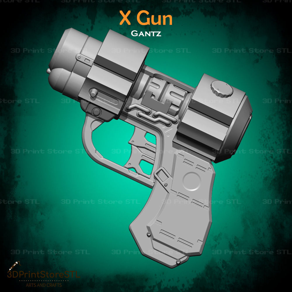 X Gun Cosplay GantZ  - STL File 3D print model_8