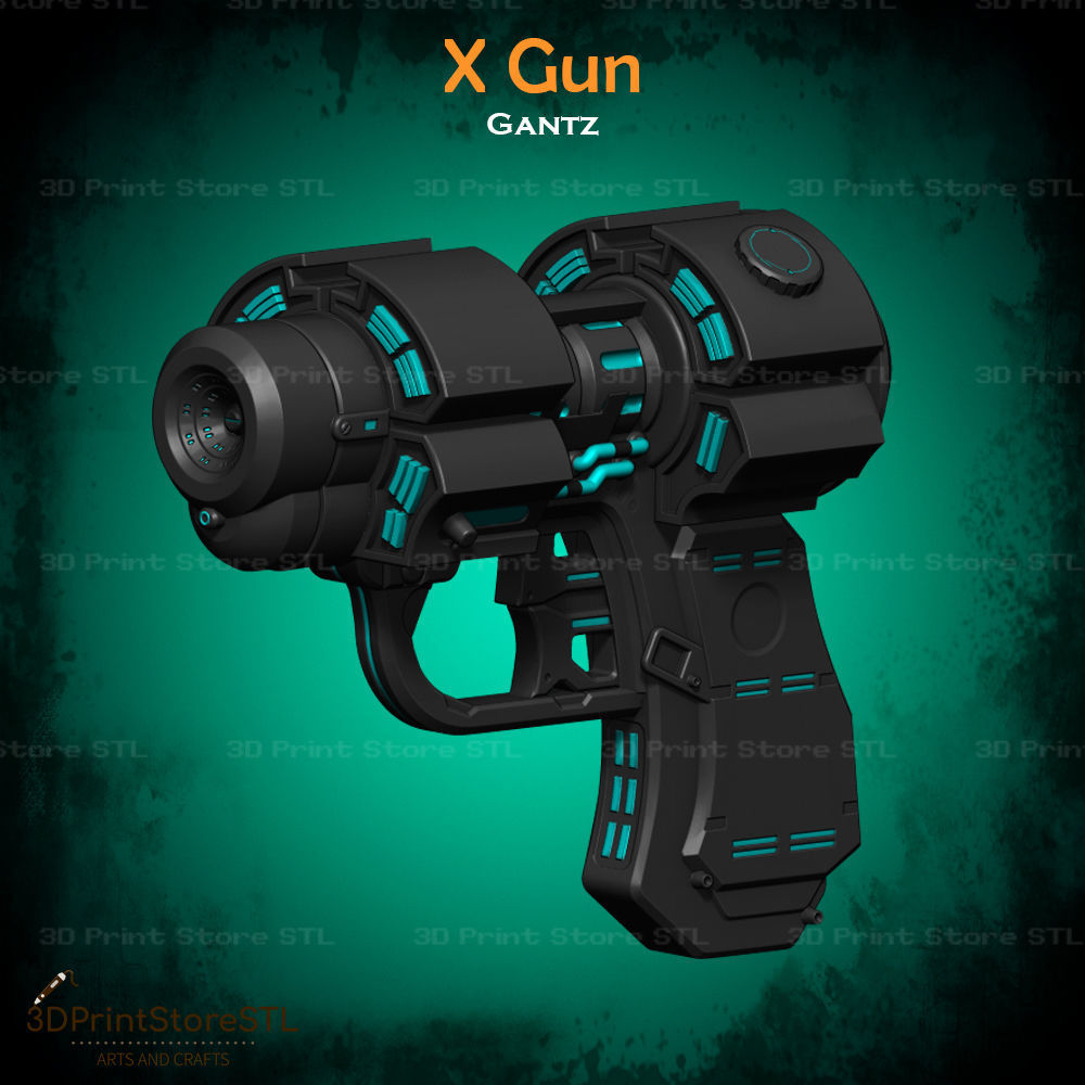 X Gun Cosplay GantZ  - STL File 3D print model_2
