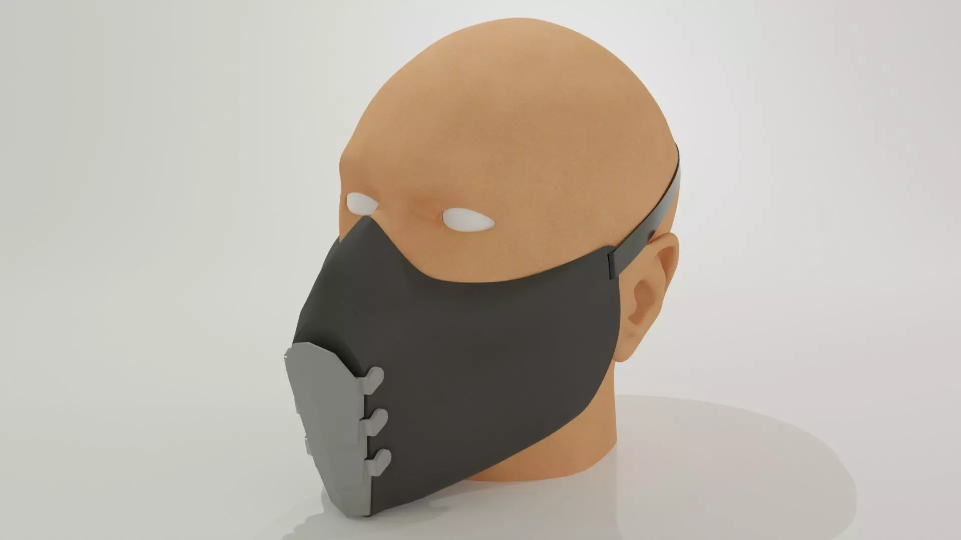 Mask lapels2 with opening mechanism 3D print model