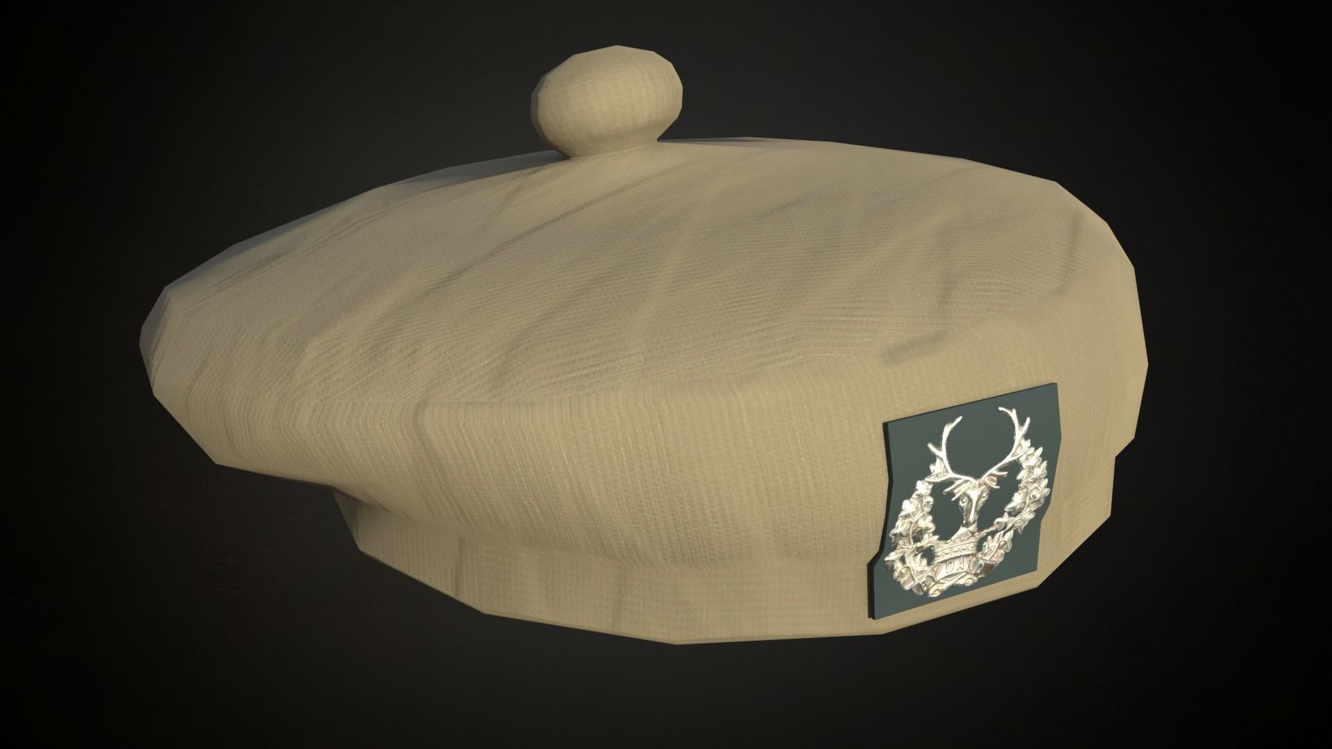 8 British ww2 military berets works on roblox characters too Low-poly 3D model_6