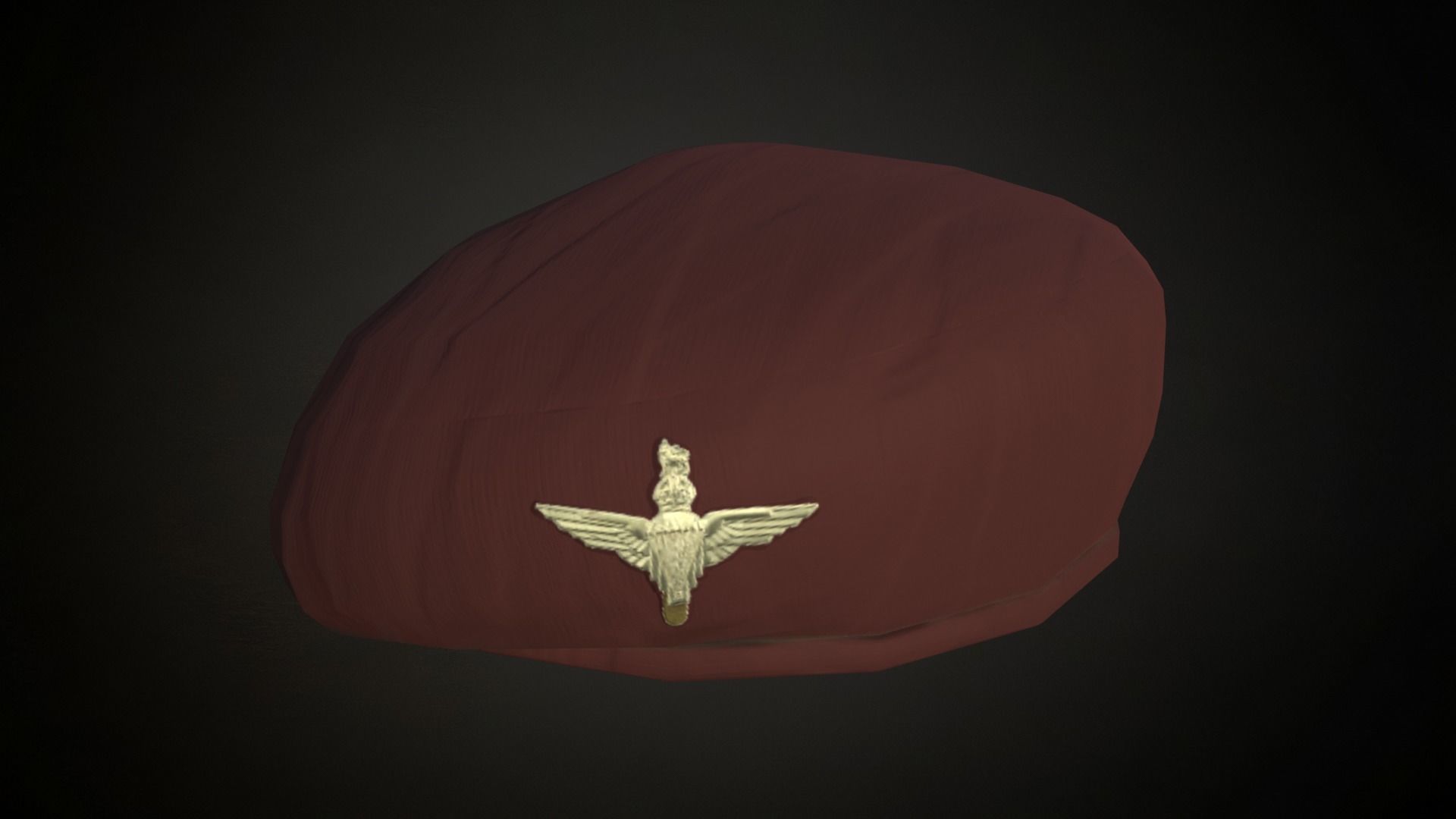 8 British ww2 military berets works on roblox characters too Low-poly 3D model_1