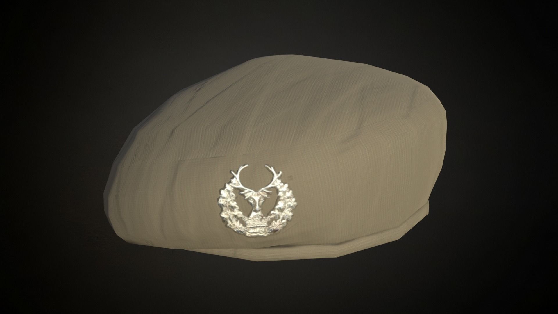 8 British ww2 military berets works on roblox characters too Low-poly 3D model_5