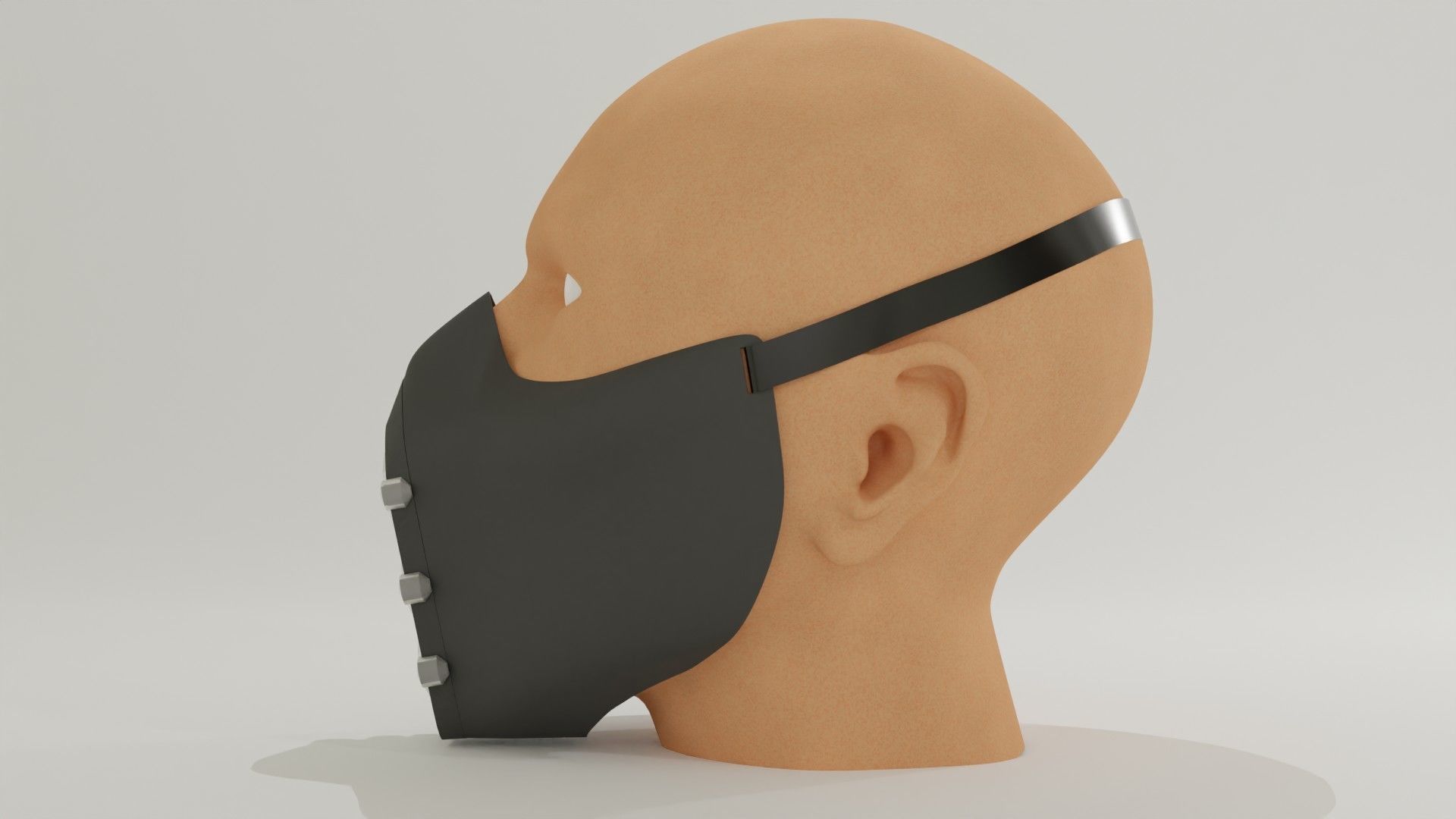 Mask caps1 with opening mechanism 3D print model_3