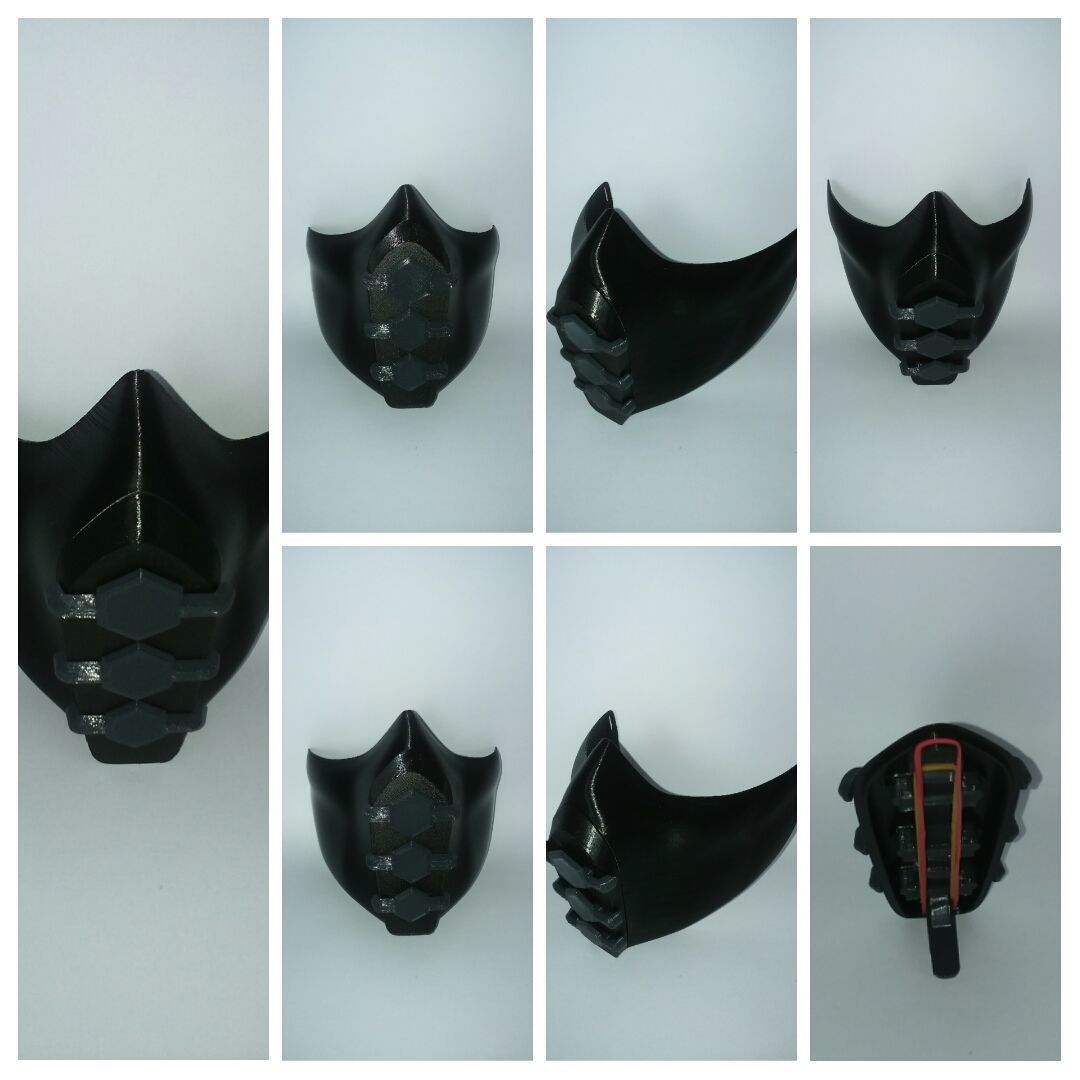 Mask caps1 with opening mechanism 3D print model_6