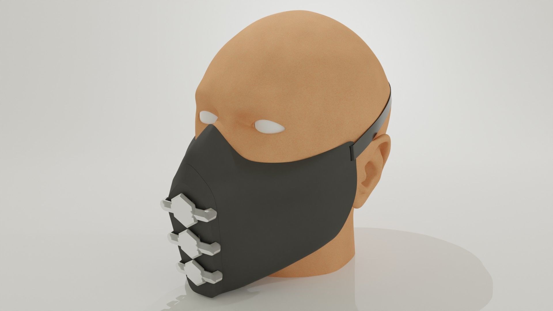 Mask caps1 with opening mechanism 3D print model_1