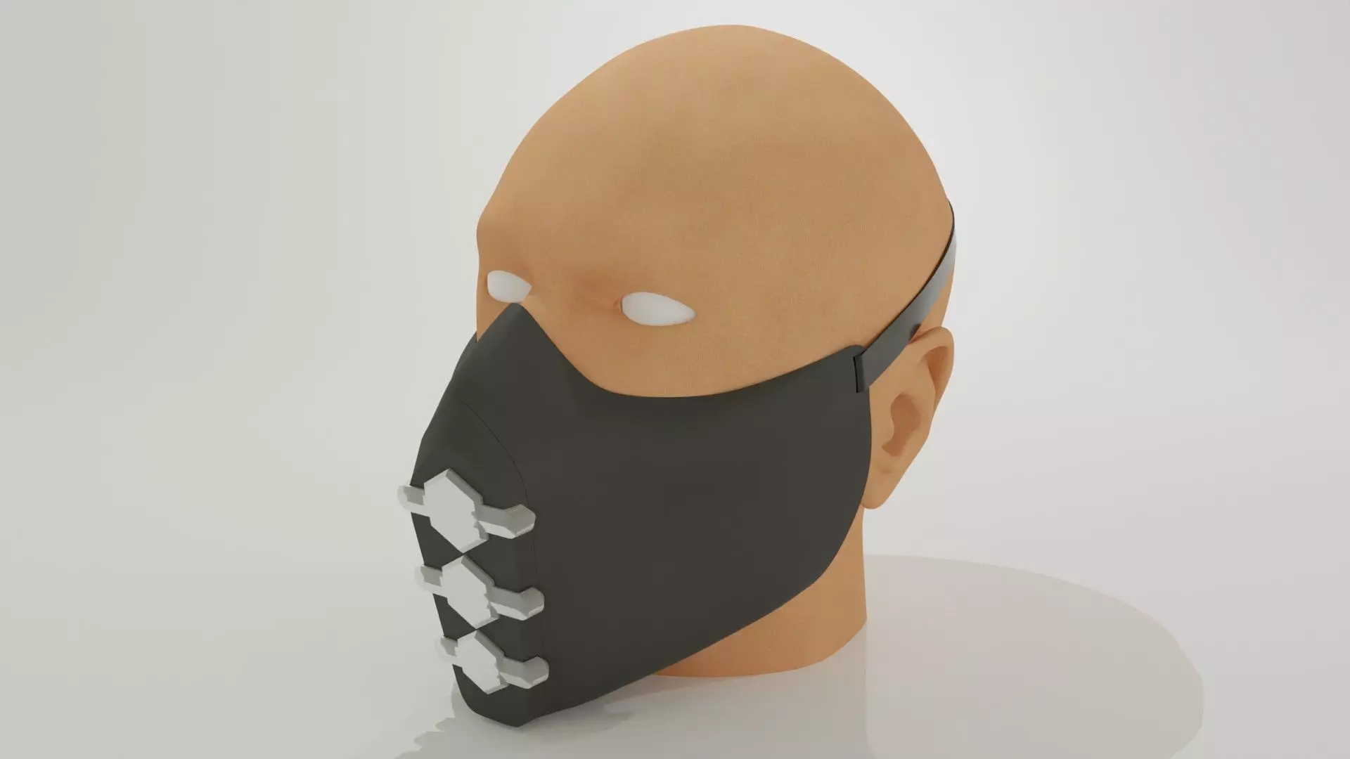 Mask caps1 with opening mechanism 3D print model_0