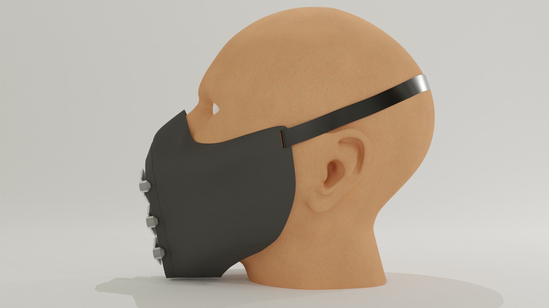 Mask caps1 with opening mechanism 3D print model_4