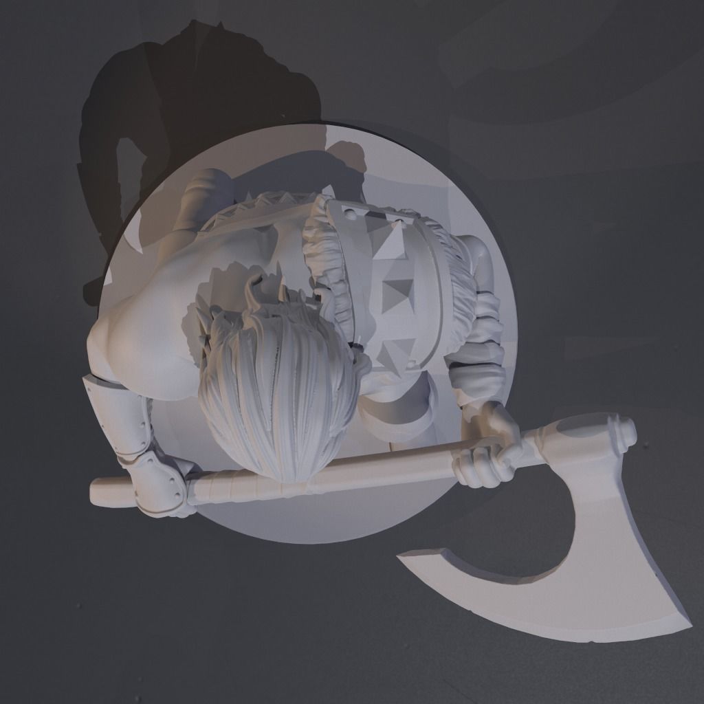 Male Barbarian Miniature 3D print model_7