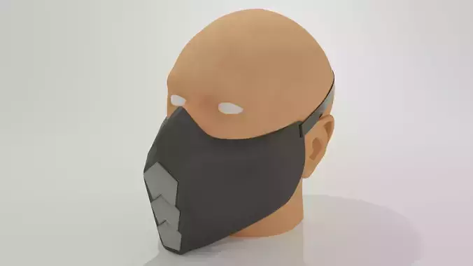 Mask caps2 with opening mechanism 3D print model