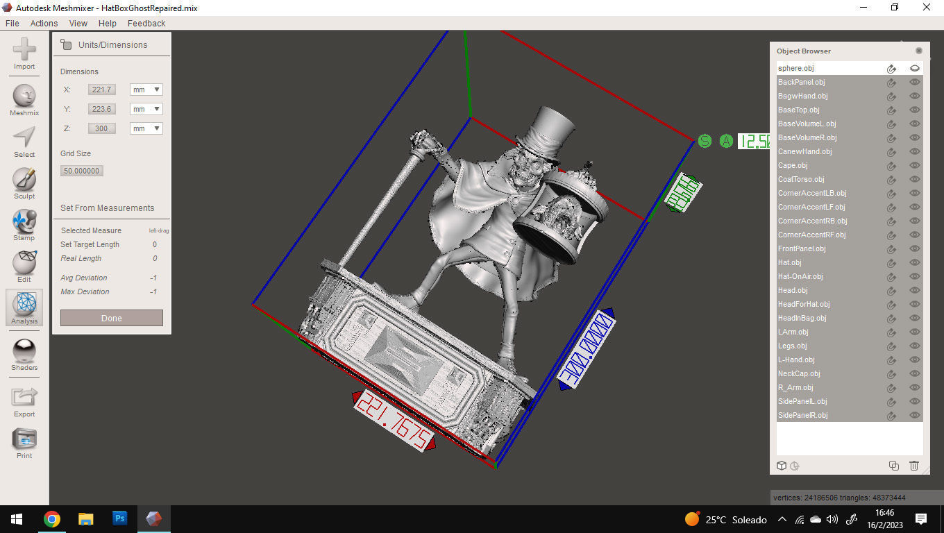 Disney Haunted Mansion The Hatbox Ghost 3D Printable Sculpt 3D print model_49