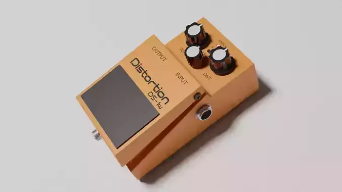Guitar pedal distortion DS-1W 3d model