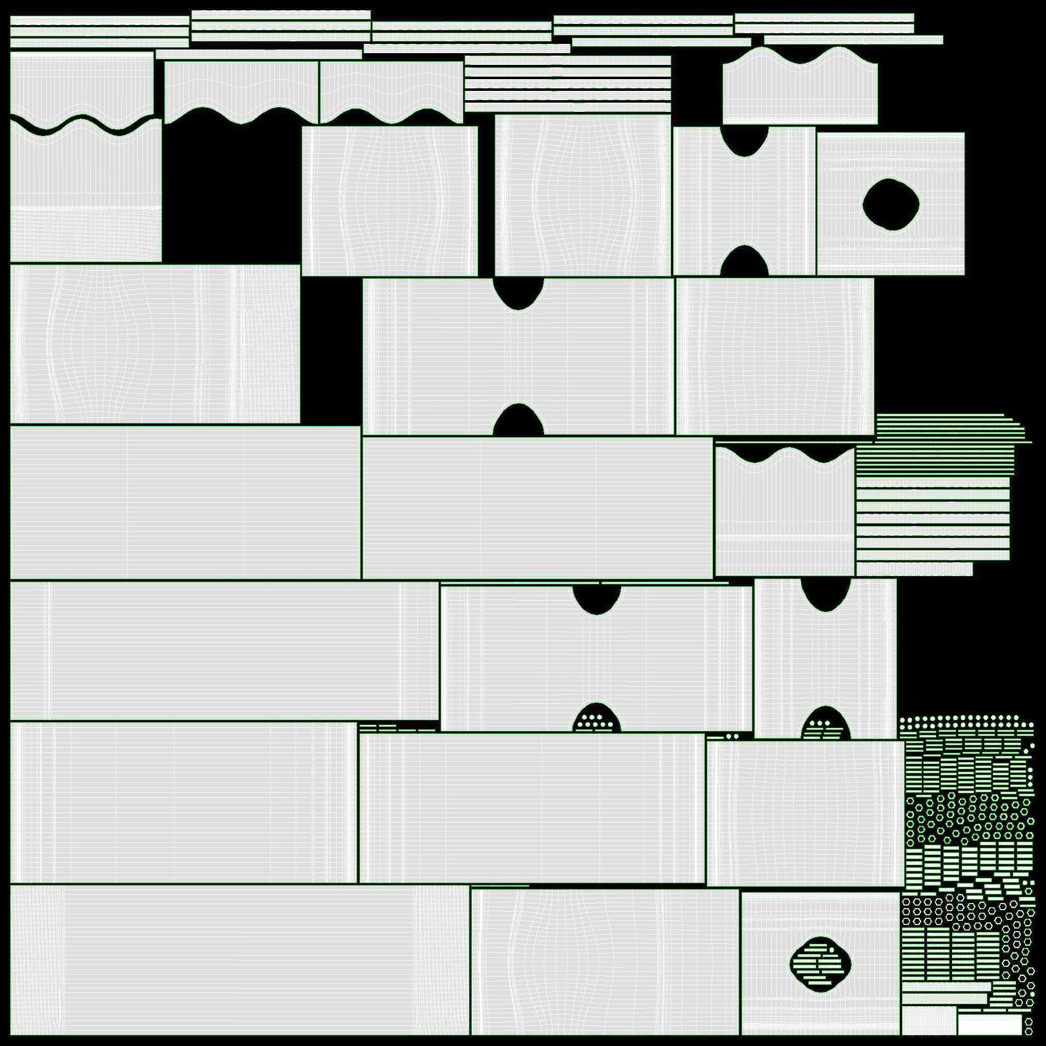 Metal Pipes with Fittings Set 3D model_8