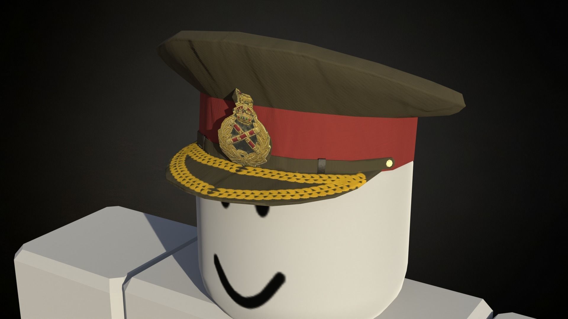 4 British ww2 military officier berets Low-poly 3D model_5