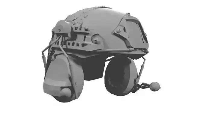High Cut Tactical Helmet 3D print model