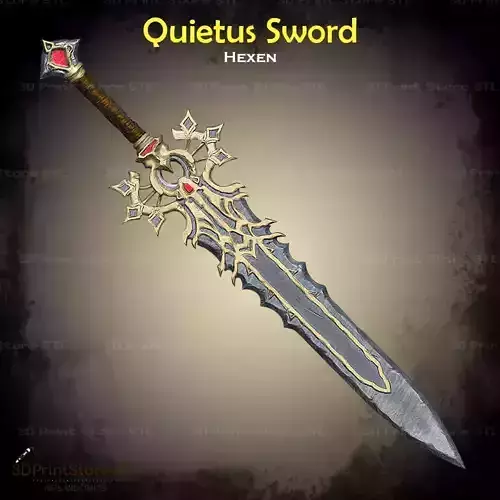 Quietus Sword Cosplay Hexen - STL File