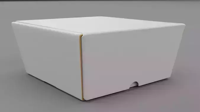 Empty packages burger box 01 Low-poly 3D model