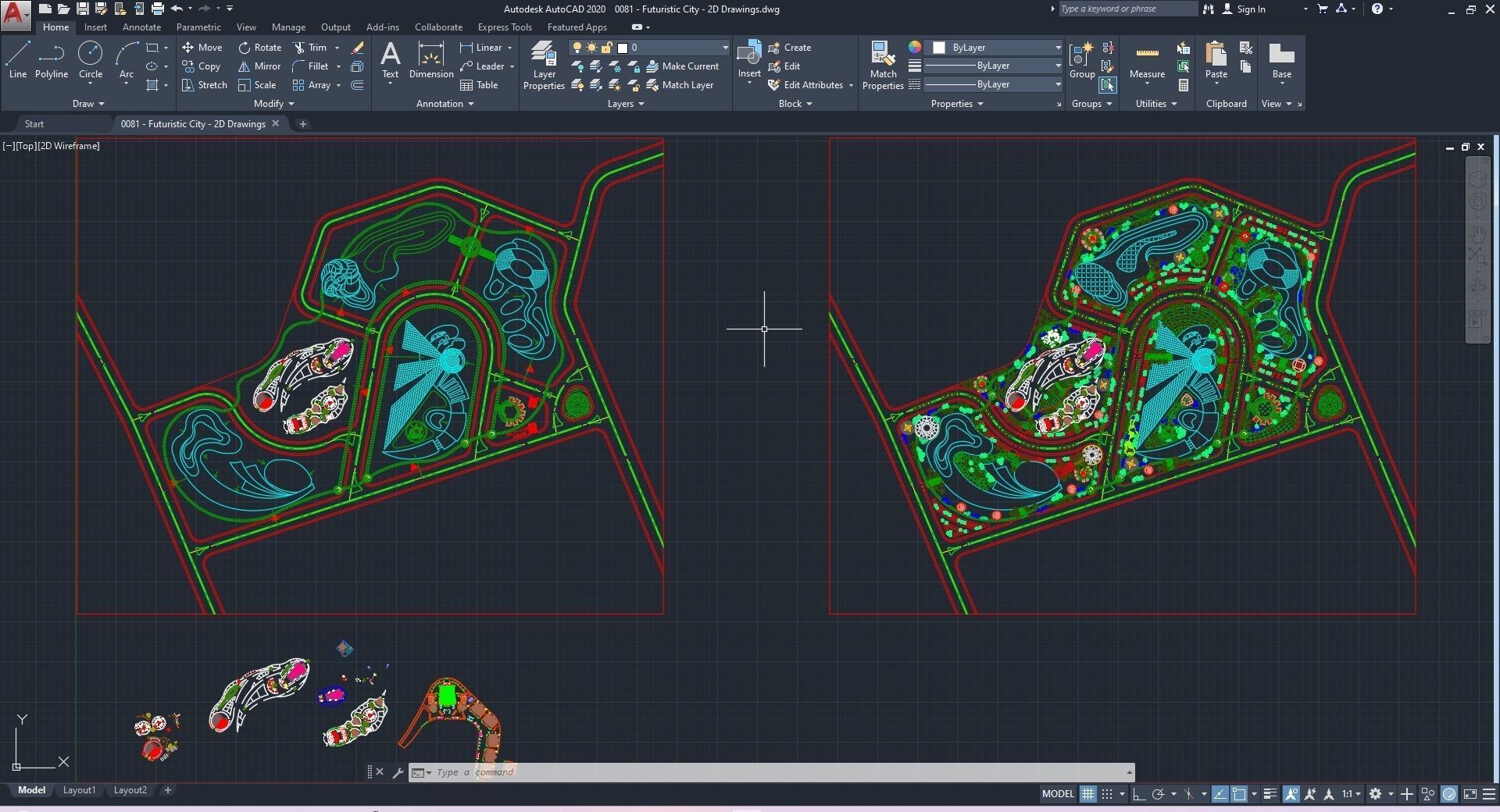 0080 - Future City Island 03 - 2D Drawing - 3ds Files 3D model_34